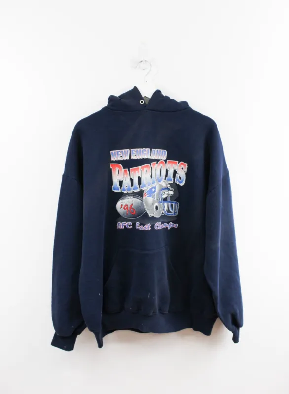 Vintage NFL 96' New England Patriots AFC East Champ Hoodie sold by HG Vintage