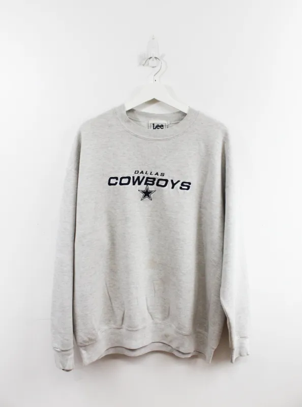 Vintage 90s NFL Dallas Cowboys Embroidered Logo Crewneck sold by HG Vintage