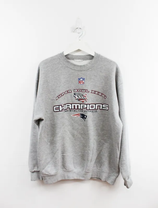 Vintage NFL 2002 New England Patriots Super Bowl Champ Crewneck sold by HG Vintage