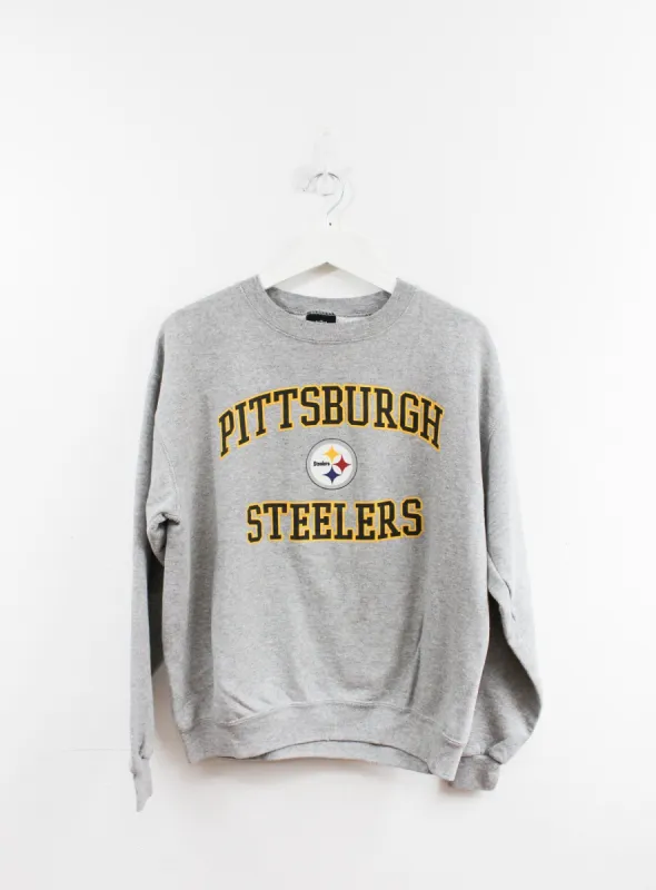 Vintage NFL Pittsburgh Steelers Script & Logo Crewneck sold by HG Vintage