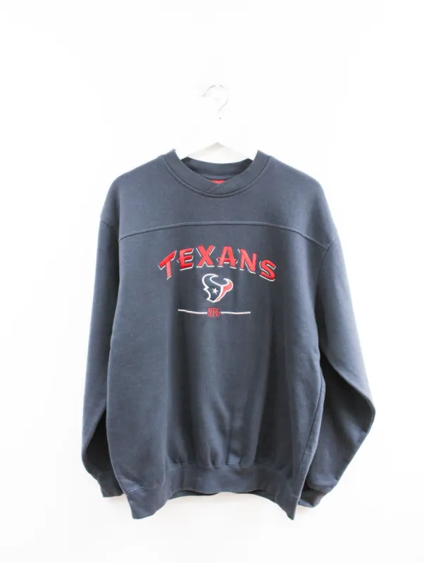 NFL Houston Texans Embroidered Logo Crewneck sold by HG Vintage