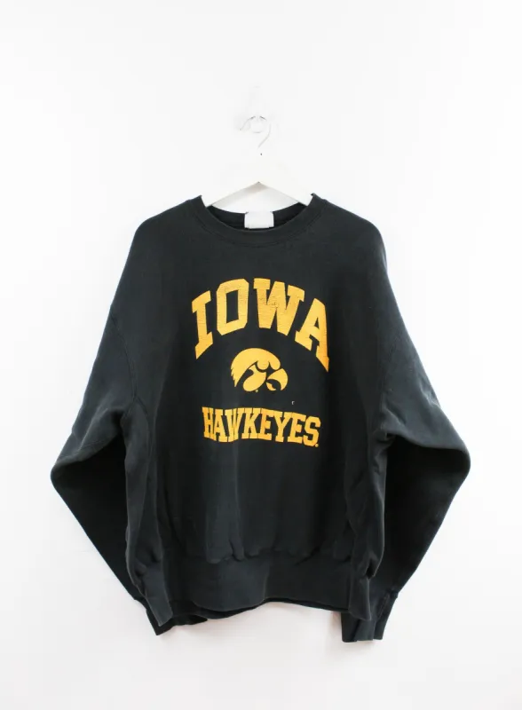 Vintage 90s Iowa Hawkeyes Logo Crewneck sold by HG Vintage