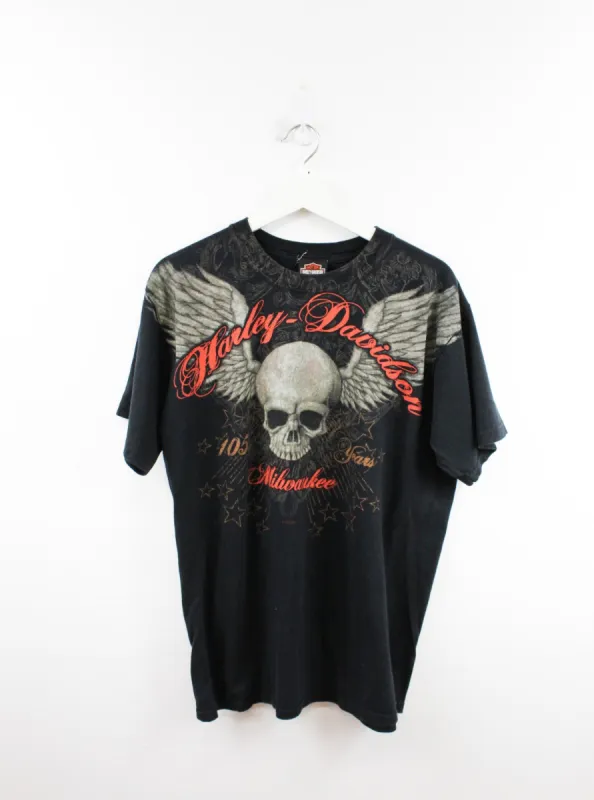 Vintage Harley Davidson 2008 Wings & Skulls Tee sold by HG Vintage