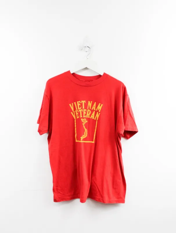 Vintage Single Stitch 90s Vietnam Vet Hanes 50/50 Tee made by HG Vintage