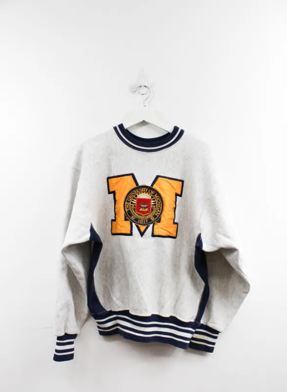 Vintage University Of Michigan Embroidered Crewneck sold by HG Vintage
