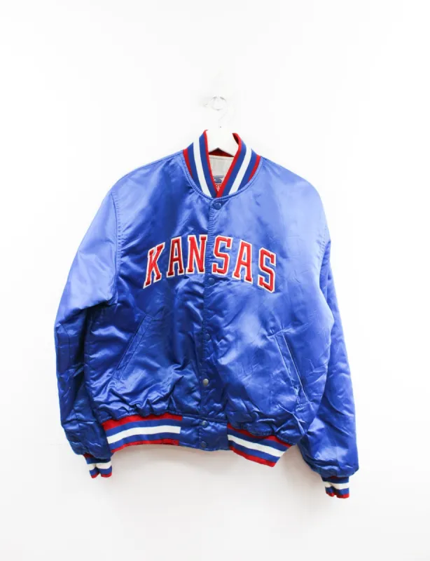 Vintage Starter Kansas Jayhawk Satin Bomber Jacket sold by HG Vintage