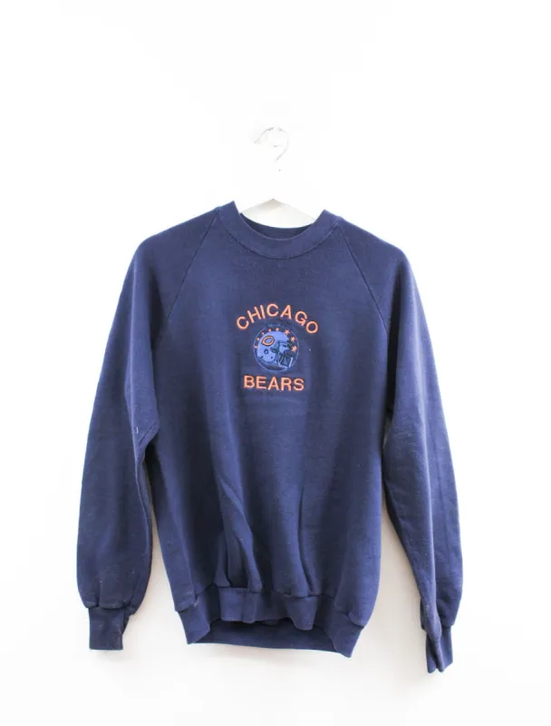 Vintage NFL Chicago Bears Embroidered Helmet & Script Crewneck sold by HG Vintage