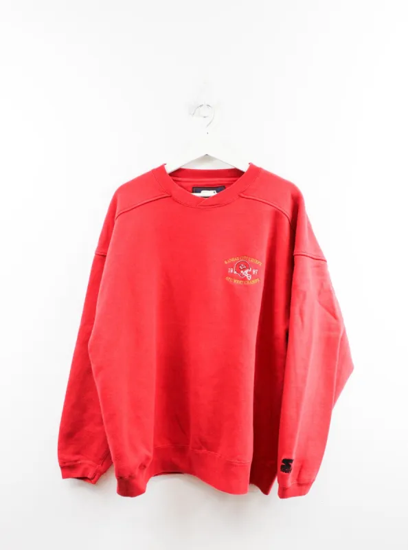 Vintage NFL 1997 Kansas City Chief AFC West Champs Embroidered Crewneck sold by HG Vintage