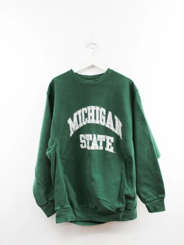 Vintage Michigan State Embroidered Script Crewneck sold by HG Vintage