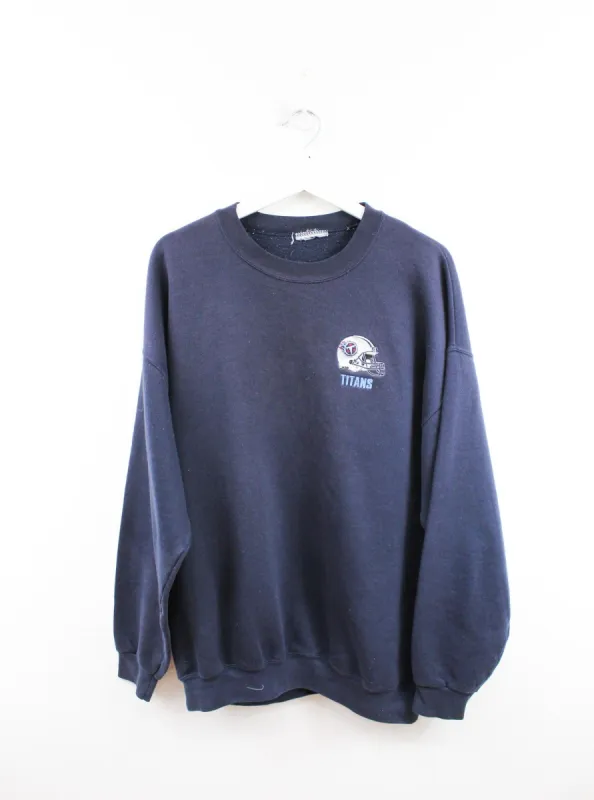 NFL Tennessee Titans Embroidered Logo Crewneck sold by HG Vintage