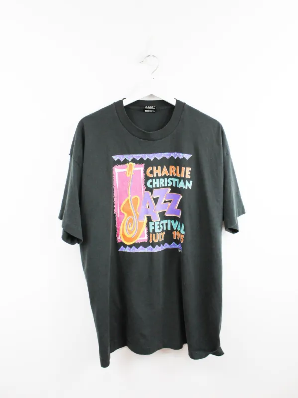 Charlie Christian 93' Jazz Festival Tee sold by HG Vintage