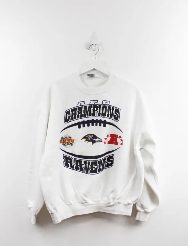 Vintage 2000 NFL Baltimore Ravens AFC Champs Crewneck sold by HG Vintage