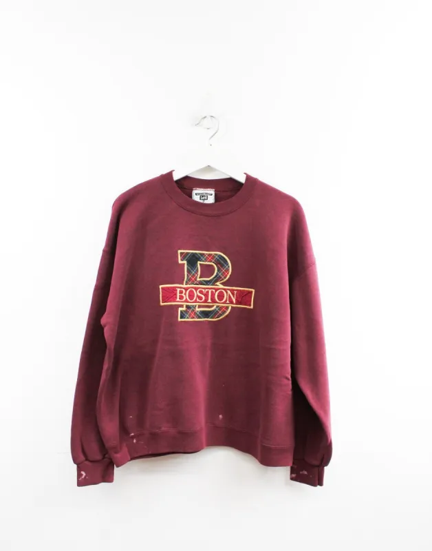 Vintage Boston College Embroidered Crewneck sold by HG Vintage