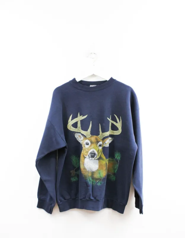 Vintage Deer & Pine Cones Crewneck sold by HG Vintage
