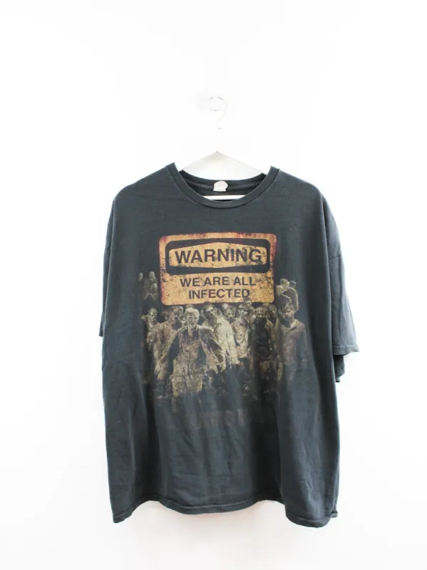 The Walking Dead Warning! Zombies Tee sold by HG Vintage