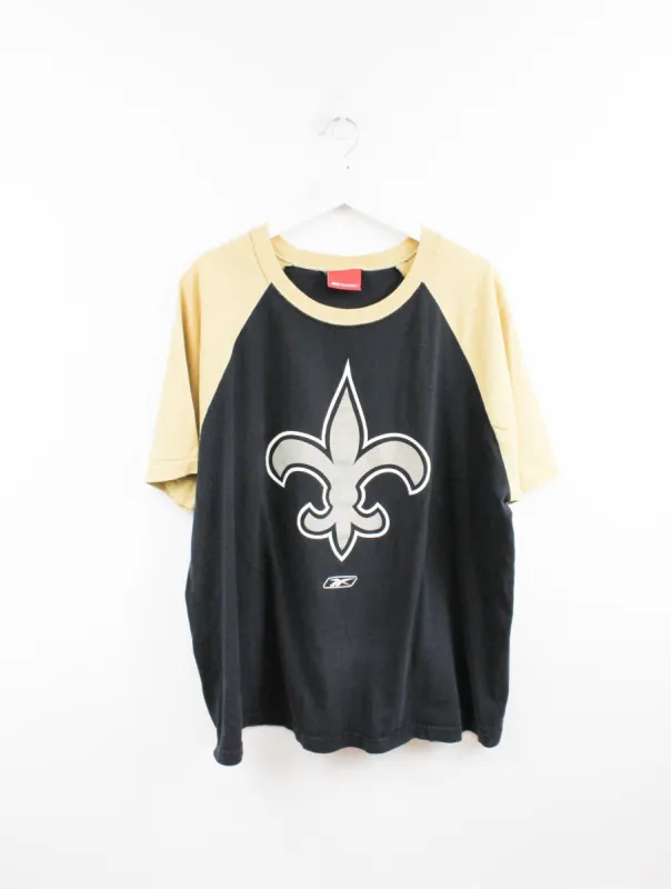 Reebok X NFL New Orleans Saints Logo Baseball Tee sold by HG Vintage
