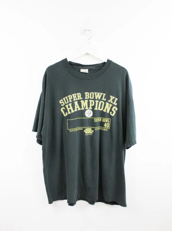 NFL Super Bowl 40 Pittsburgh Steelers  06' Champ Tee sold by HG Vintage