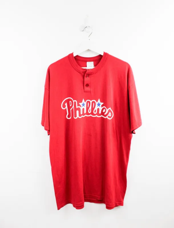 MLB Philadelphia Phillies Button Tee sold by HG Vintage