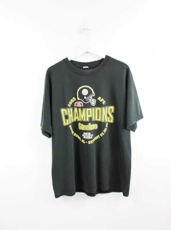 NFL Pittsburgh Steelers 05' AFC Champ Tee sold by HG Vintage