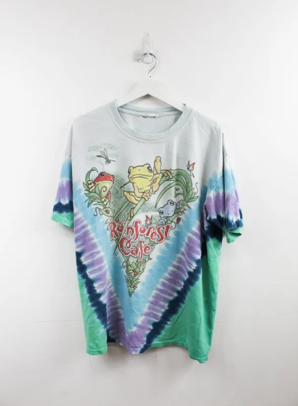 Liquid Blue Rain Forest Cafe '07 Frog & Tie Dye Tee sold by HG Vintage