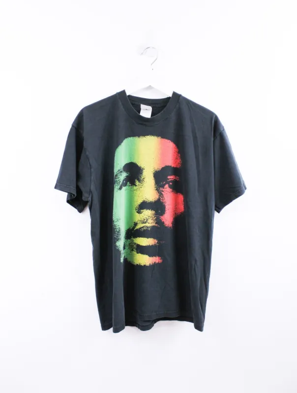 Bob Marley Rastafari Flag Picture Tee sold by HG Vintage