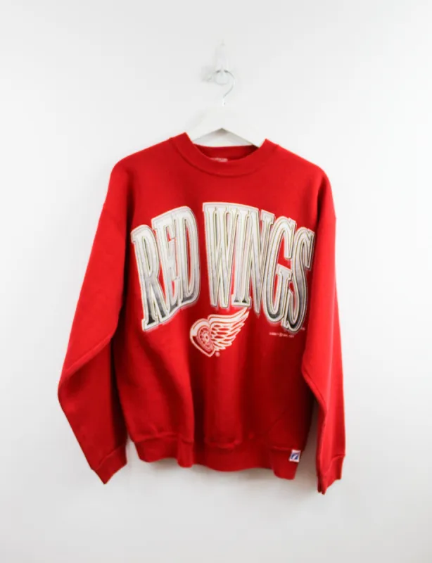 Logo 7 X NHL 93' Detroit Red Wings Script & Logo Crewneck sold by HG Vintage