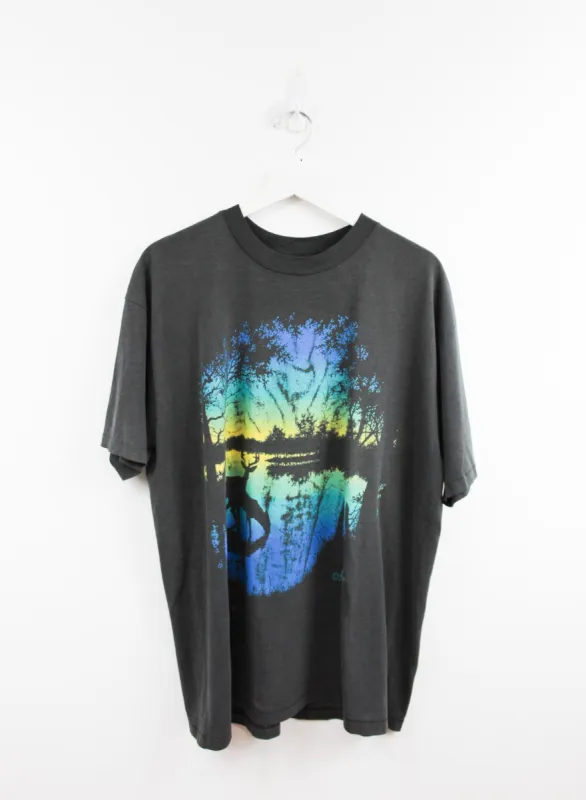 Deers At Lake Graphic Tee sold by HG Vintage