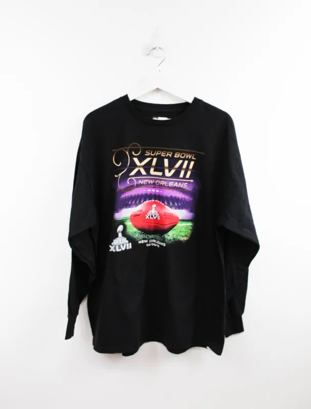 NFL New Orleans 2013 Super Bowl Long Sleeve Tee sold by HG Vintage