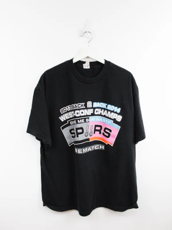 NBA Spurs 13-14 B2B West Conf Champs Tee sold by HG Vintage