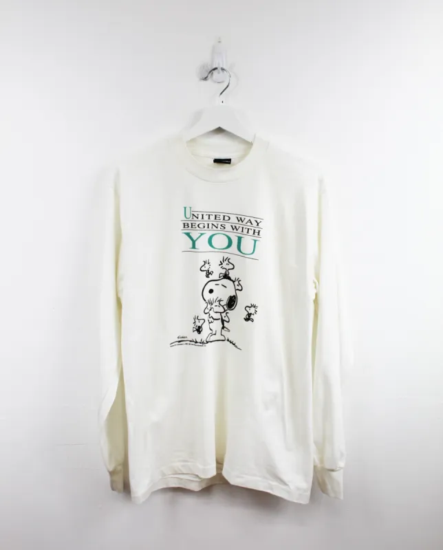 Snoopy & Woodstock Schulz '90s Peanut Long Sleeve Tee sold by HG Vintage