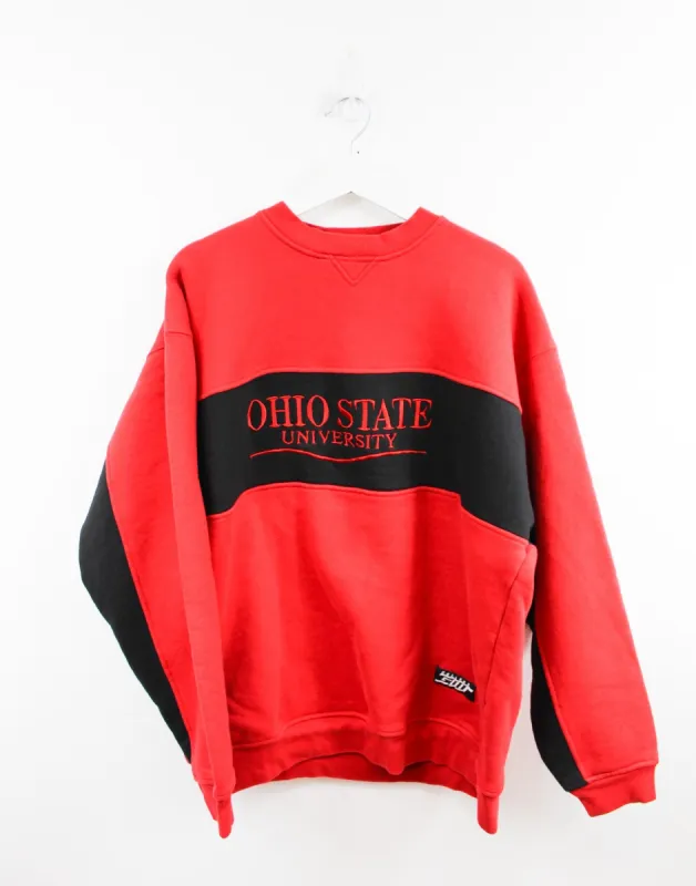 Ohio State University Color Block Logo Crewneck sold by HG Vintage