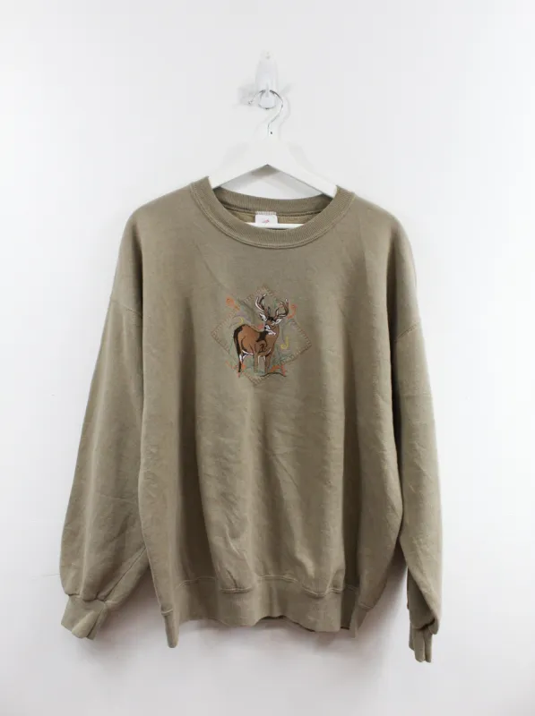 Vintage Deer Embroidered Crewneck Crewneck sold by HG Vintage