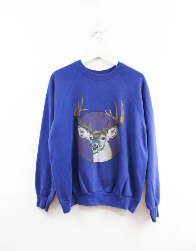 Vintage Deer In Circle Crewneck sold by HG Vintage