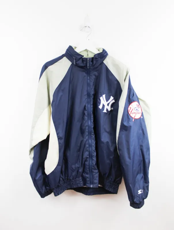Starter X MLB New York Yankees Hooded Windbreaker sold by HG Vintage