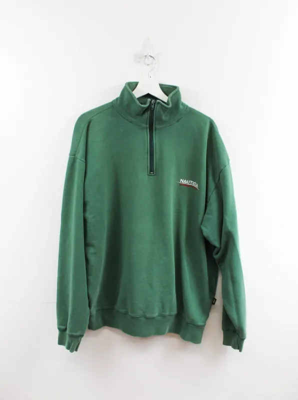 Nautica Embroidered Script Quarter Zip Sweater sold by HG Vintage