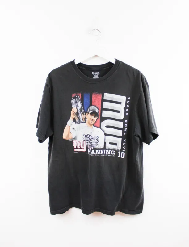 2012 Super Bowl NY Giants Eli Manning Tee sold by HG Vintage