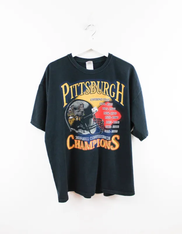 NFL Pittsburgh Steelers 2010-2011 Conference Champ Tee sold by HG Vintage