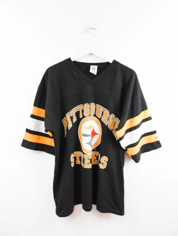 Logo 7 X NFL Pittsburgh Steelers Logo 3 Quarter Sleeve Tee sold by HG Vintage