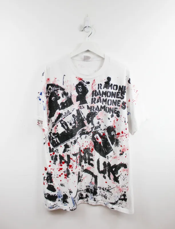 Vintage Bootleg The Ramones All Over Print Tee made by HG Vintage