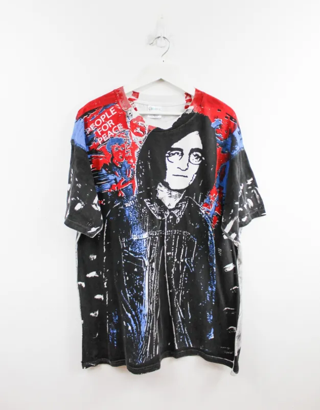 Vintage Bootleg John Lennon All Over Print Tee sold by HG Vintage