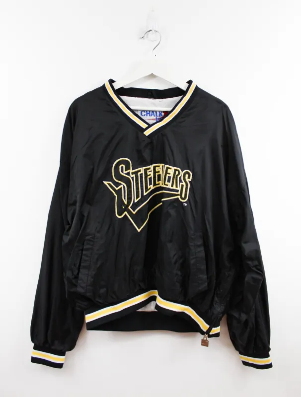 Vintage Chalk Line X NFL Pittsburgh Steelers Pull Over Windbreaker sold by HG Vintage