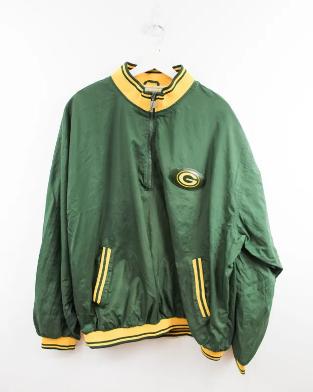 Vintage NFL Green Bay Packers Quarter Zip Windbreaker sold by HG Vintage