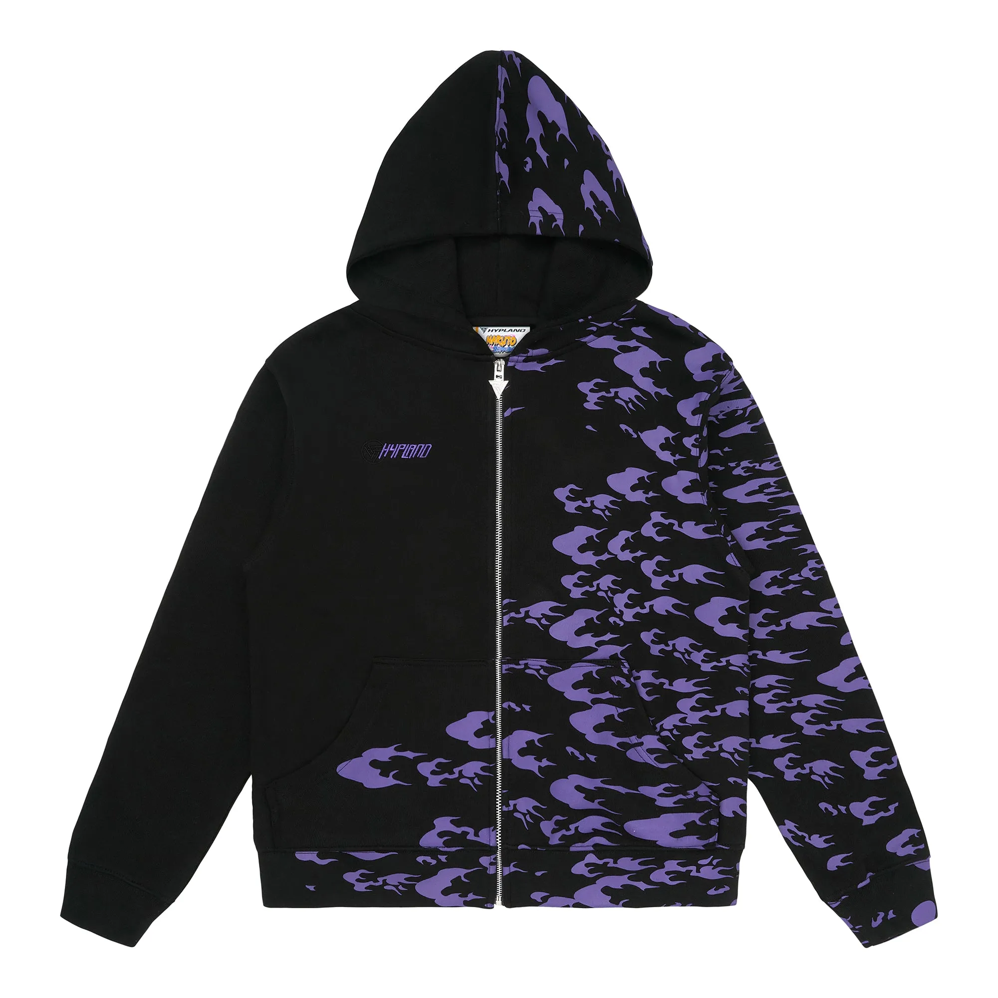 SHIPPUDEN CURSE MARK ZIP UP HOODIE (BLACK/PURPLE) sold by hypland