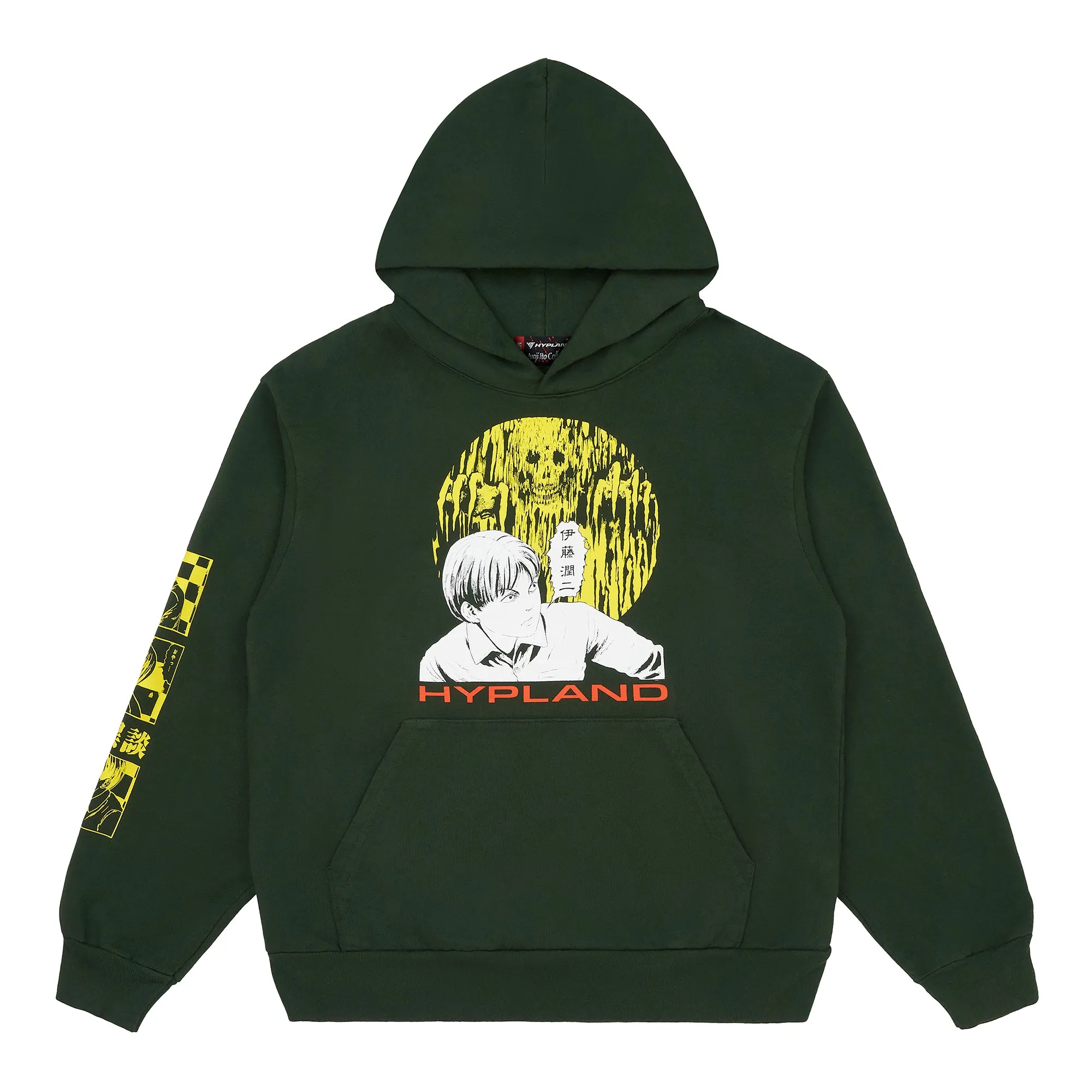 JUNJI ITO SLIME SKELETON HOODIE (DARK GREEN) sold by hypland