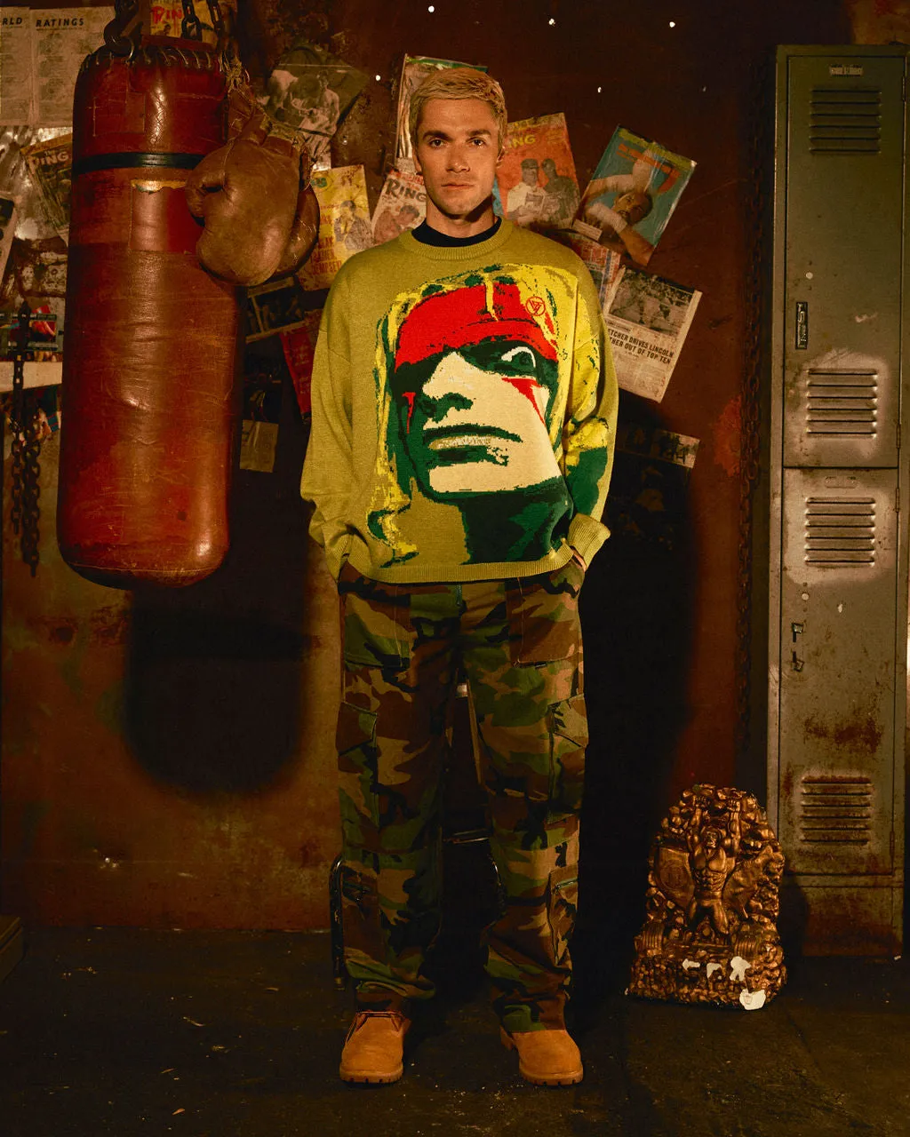 STREET FIGHTER ALEX CROPPED SWEATER (GREEN) sold by hypland product image thumbnail 2