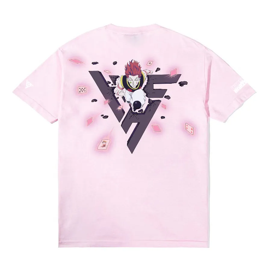 HXH HISOKA BREAK THROUGH SHIRT (PINK) sold by hypland