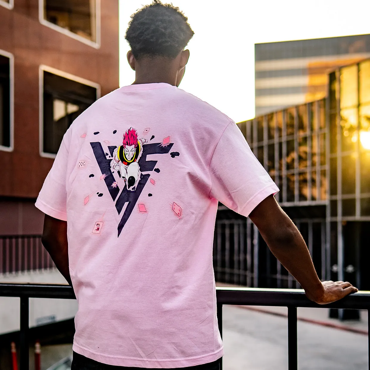 HXH HISOKA BREAK THROUGH SHIRT (PINK) sold by hypland product image thumbnail 3