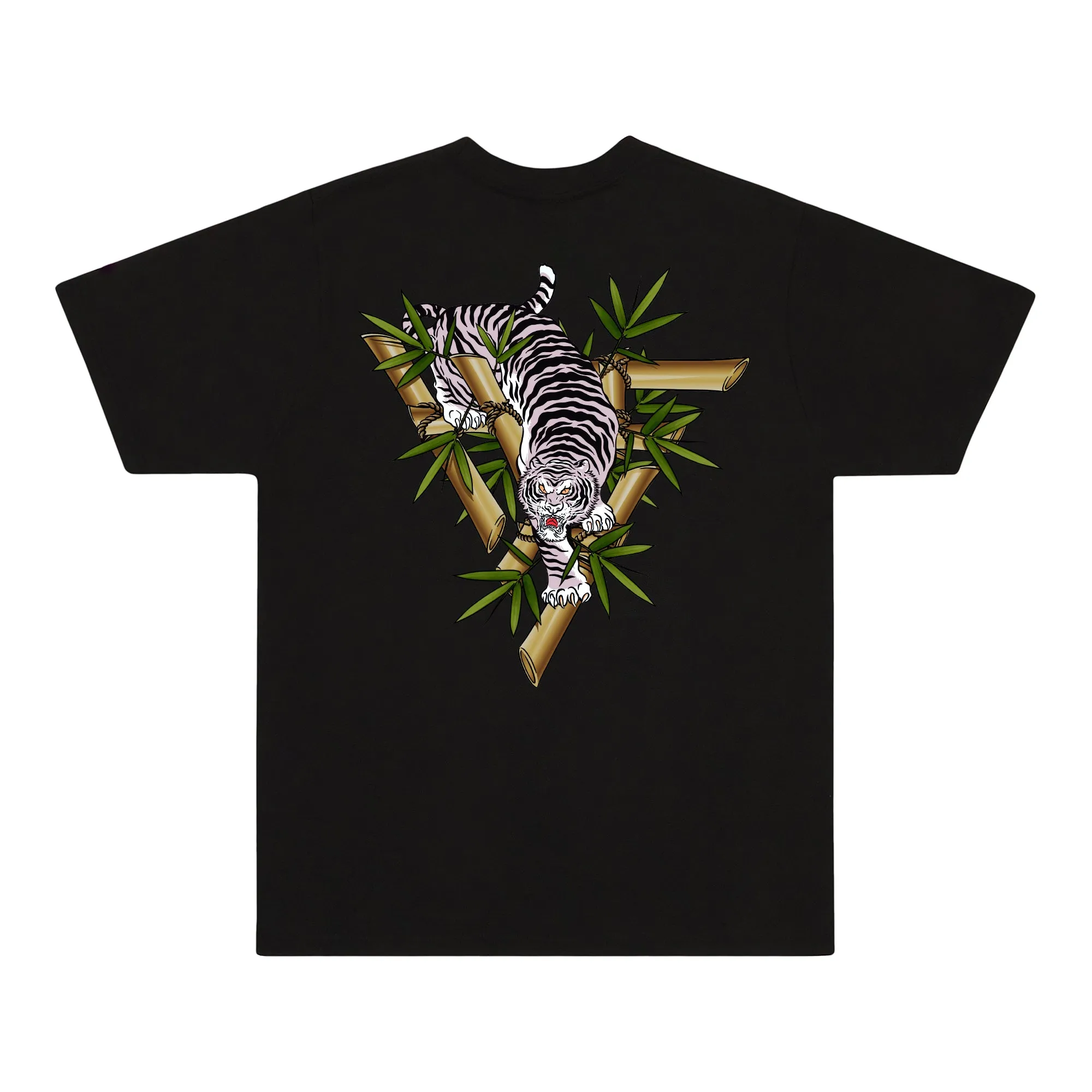 WHITE TIGER LOGO SHIRT (BLACK) sold by hypland