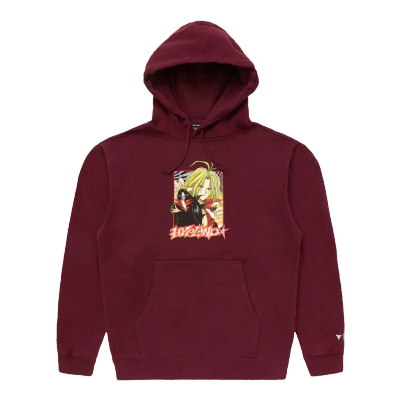 YYH KARASU STAR HOODIE (MAROON) sold by hypland