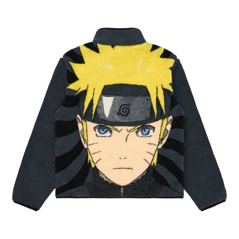 SHIPPUDEN NARUTO SHERPA JACKET (CHARCOAL) sold by hypland